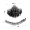 DEARMAMY Realistic Human Hair Fake Beard Black Handmade Invisible Lace for Drama Cosplay Halloween view 2