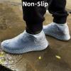 LSDWL Waterproof Shoe Covers & Rain Ponchos Set - 2 Pairs Reusable Non-Slip Silicone Shoe Covers,2 Extra Long EVA Rain Jackets with Hood & Drawstring for Men & Women - Perfect for Outdoor Activities view 3