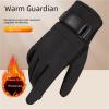 RSPGMKIX Cycling Ski Gloves Men's Winter Warm Outdoor Gloves Water-Repellent and Wind-Resistant Touch Screen Plus Velvet Motorcycle Gloves(B) view 2