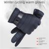 RSPGMKIX Cycling Ski Gloves Men's Winter Warm Outdoor Gloves Water-Repellent and Wind-Resistant Touch Screen Plus Velvet Motorcycle Gloves(B) view 3