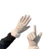 RSPGMKIX Women's Warm Gloves Winter Skiing Outdoor Activity Gloves Cute Bear Logo Design Touch Screen Gloves view 2
