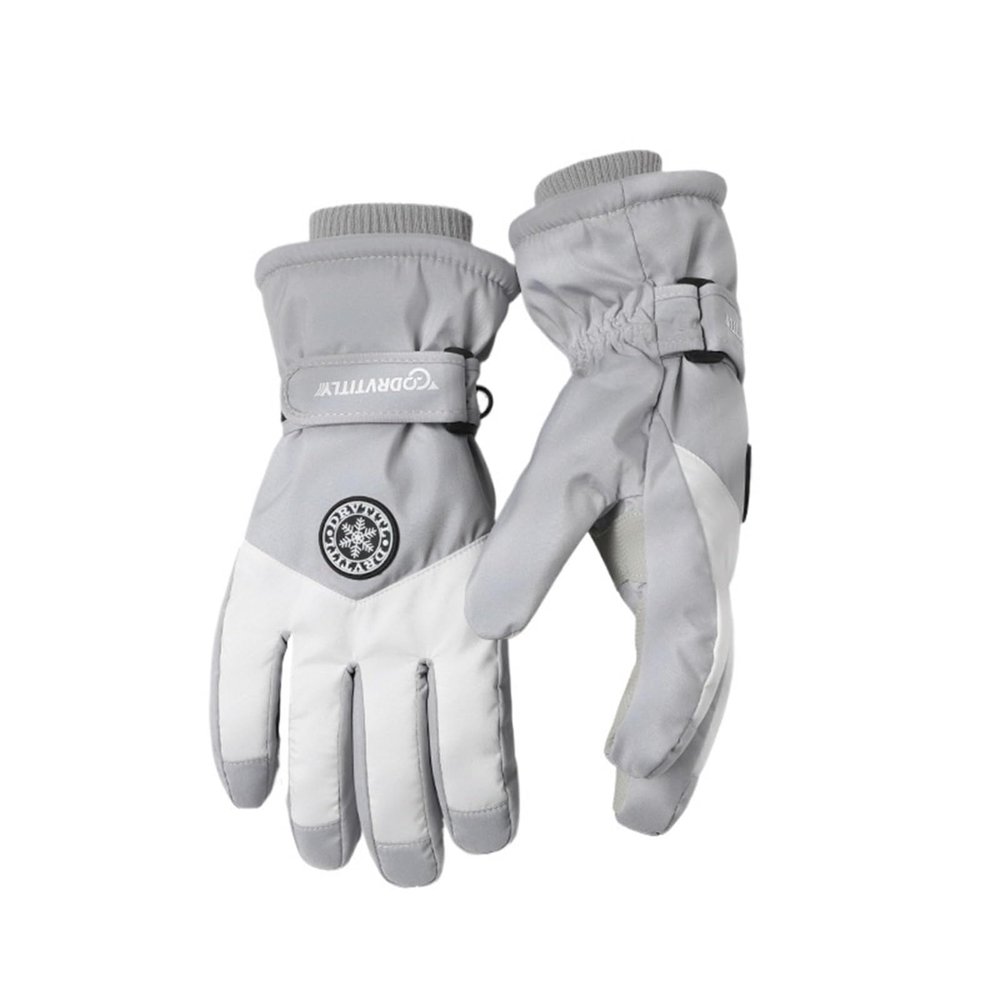 RSPGMKIX Ski Gloves for Men and Women, Winter Warm and Velvet Thickened Anti-Slip Touch Screen Anti-Wind and Water-Resistant Gloves(G)