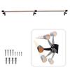 Atletic Bar Ballet Singe Barre 5 Levels Wall-Mounted Adjustable Brackets USA Made, Gym, Home and Studio, Kids and Adults, Fitness, Dance. (Black, 8 FT) view 3
