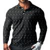 SQPO Golf Men's Long Sleeve Golf Shirt, Light, Cool, Quick-Drying, Casual Collared Polo Shirt for Sports and Hiking Large view 1