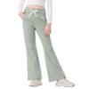 Rolanko Girls Sweatpants Baggy Wide Leg Pants Loose Girls Sweats Kids School Pants Casual Athletic (BeanGreen, 10-12) view 2