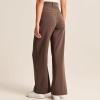 Women Pants Wide Leg Tailored Pants, Wide Leg Trousers for Women(Dark Brown,Large) view 2