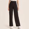 Women Pants Wide Leg Tailored Pants, Wide Leg Trousers for Women(Dark Brown,Large) view 4