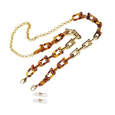 DEARMAMY Leopard Print Earphone Chain Anti-lost Sunglasses Chain Safe and Comfortable Wear for Sports