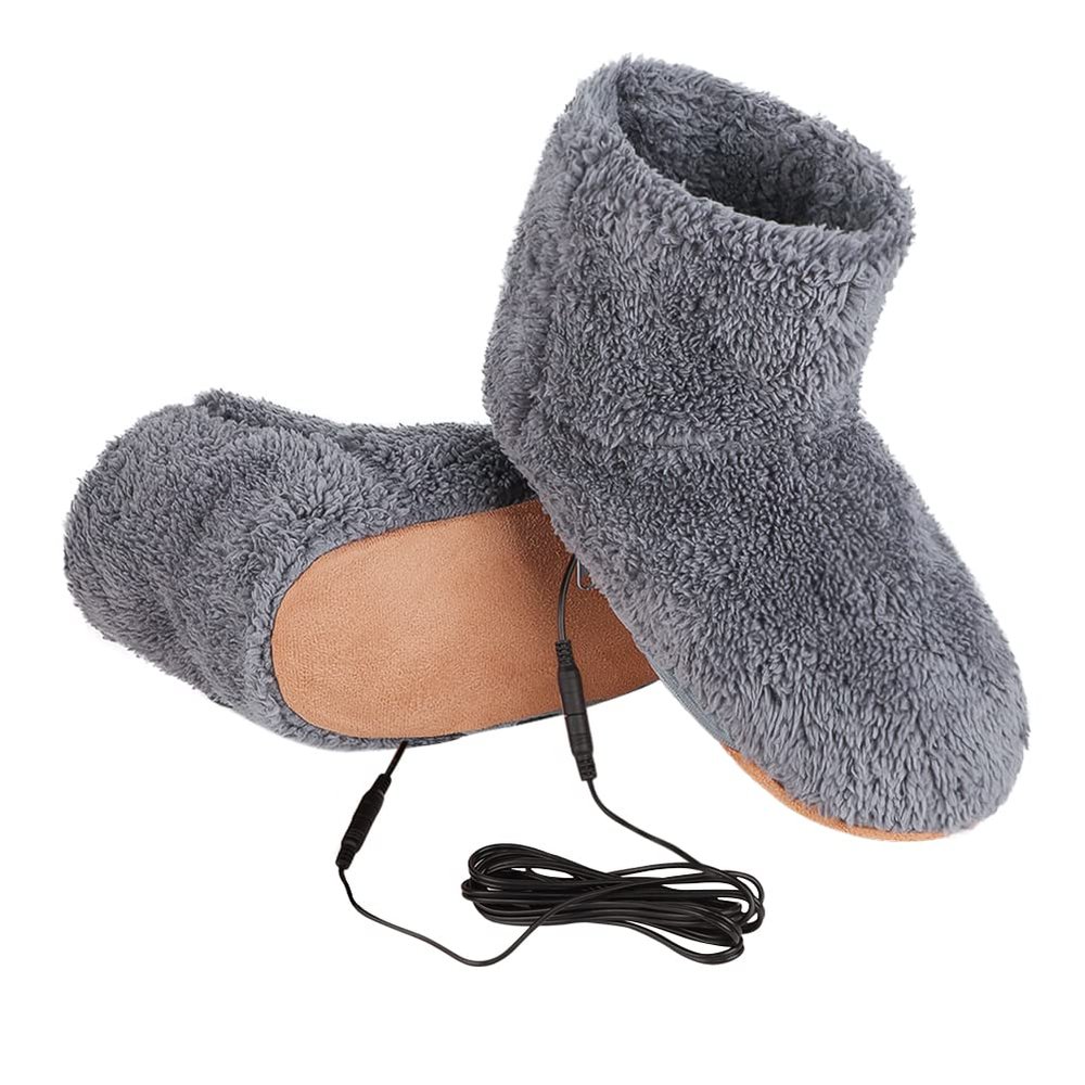 haozaikeji USB Heating Slippers Electric Foot Warmer Heated Boots Slippers Warm House Shoes Slippers for Women Men