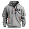 Aztec Mens Pullover,Lightweight Quarter Zip Pullover Men Tactical Cargo Long Sleeve Workout Hoodie Vintage Jacket Winter Sweatshirt(3X-Large,Grey) view 1