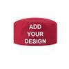 TopTie Custom Chef Hat for Men Women, Breathable Mesh Top Chef Cap with Hook and Loop for Cooking Baking-Red view 1