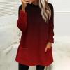 Fleece Pullover Women Fuzzy Sweaters for Women Crew Neck Sweatshirts Winter Warm Loungewear Tops with Pockets view 2