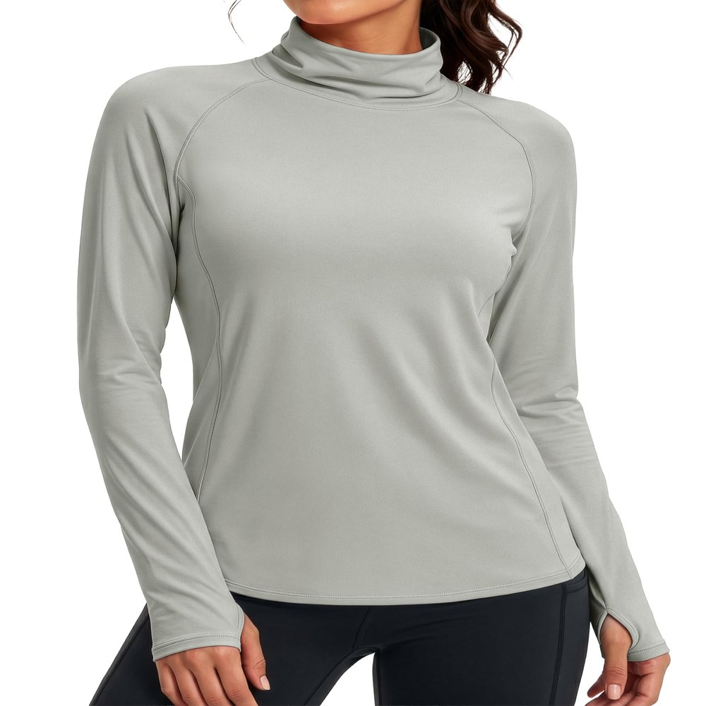 MAGCOMSEN Thermal Tops for Women Turtleneck Fleece Lined Underwear Shirts