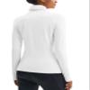 MAGCOMSEN Fleece Lined Tops for Women White Thermal Long Sleeve Shirts Turtle Necks Athletic Ski Base Layers White L view 2
