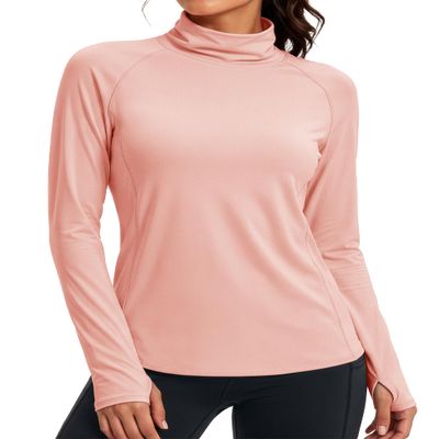 MAGCOMSEN Thermal Tops for Women Turtleneck Fleece Lined Underwear Shirts