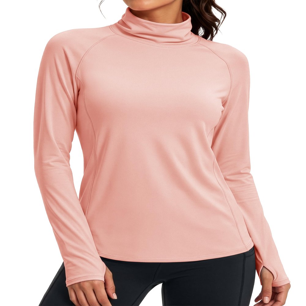 MAGCOMSEN Thermal Tops for Women Turtleneck Fleece Lined Underwear Shirts