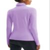 MAGCOMSEN Womens Base Layer Thermal Underwear Fleece Lined Long Sleeve Shirt Warm Mock Turtle Neck Active Tops Purple 2XL view 2