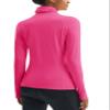 MAGCOMSEN Womens Undershirts Long Sleeve Thermal Shirt Fleece Pullover Athletic Hiking Tops Ski Base Layer Rose Red S view 2