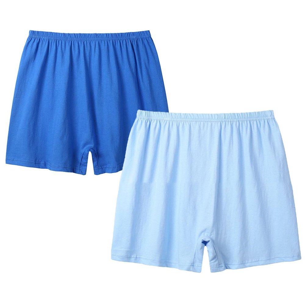 2 Pack 100% Cotton Men's Underwear Boxer Briefs Soft Loose Comfortable Shorts Boxer Panties Underpants