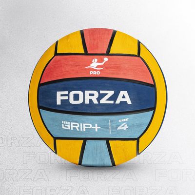 FORZA Water Polo Pro Match Ball | Olympic-Quality, Durable Rubber Blend, with Grip+ Technology - FINA Approved for All Ages (Pack of 5, 4)