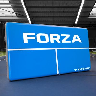 FORZA Inflatable Tennis Rebound Wall | Adjustable Angles & Durable Design | Professional Tennis Training Aid [Optional Frame + Pump] (with Pump, 6.5ft x 13ft)