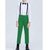 ROZU Green Pants for Boys Flat Front Formal Slim Fit Teen Boys Dress Pants Toddler Kids Pants Belt Loops Homecoming School Boy Green Pants Size 20 view 4