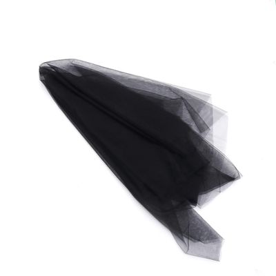 ANDRESLAD Black Tulle Bridal Veil for Wedding Photography Elegant Soft Black Veil Hair Accessory for Brides Cosplay and Special Occasions