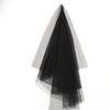 ANDRESLAD Black Tulle Bridal Veil for Wedding Photography Elegant Soft Black Veil Hair Accessory for Brides Cosplay and Special Occasions view 3