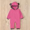 Newborn Baby Snowsuit Wool Lined Onesie Outfits Warm Hooded Romper for Infant Coat Winter Clothes Outwear Jumpsuit (Hot Pink, 3-6 Months) view 4