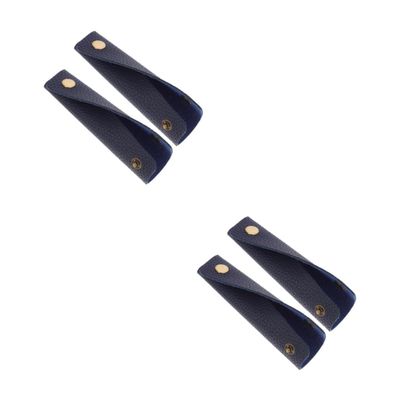 COSMEVIVI 2sets Luggage Belts for Suitcases Bag Straps Luggage Wrap Pu Leather Handle Grip Bag Handle Wrap for Decorative Use 2pcs*2