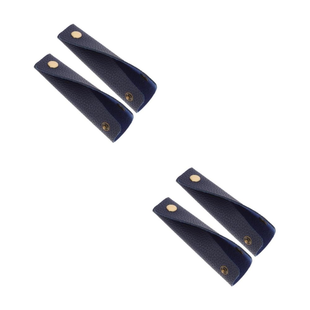 COSMEVIVI 2sets Luggage Belts for Suitcases Bag Straps Luggage Wrap Pu Leather Handle Grip Bag Handle Wrap for Decorative Use 2pcs*2