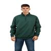 Milltex Unisex Heavyweight Quarter Zip Fleece Jacket, Combed Cotton Blend Pullover with Soft Brushed Interior 935 - Forest view 1