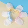 ANDRESLAD 4pairs Scratching Gloves of Newborn Mittens Ice Silk Yellow for Face Protection Summer Use Unisex Design for Boys and Girls view 2