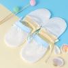 ANDRESLAD 4pairs Scratching Gloves of Newborn Mittens Ice Silk Yellow for Face Protection Summer Use Unisex Design for Boys and Girls view 3