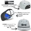 Paramount Outdoors Wooly Bugger Hat 6-Panel Fly Fishing Baseball Cap in Grey with Fish Skin Print Comfort Snap Quick Dry view 3