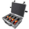 Eylar 20" Large Hard Gun Case Equipped With Ragar Reconfigurable & Reusable XP Crosslinked Foam Insert, Waterproof, Shockproof For Pistols and Handgun Accessories (2 Ragar Layers) (Gray) view 2