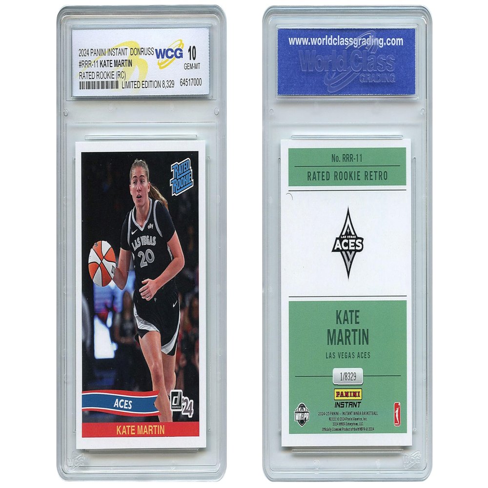 2024 Panini Kate Martin Donruss Rated Rookie Card #RRR11  Graded GEM-Mint 10