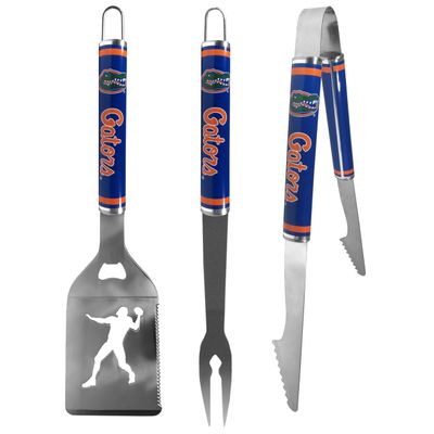 Siskiyou Sports NCAA Florida Gators 3 pc Steel BBQ Tool Set, One Size, Team Colors