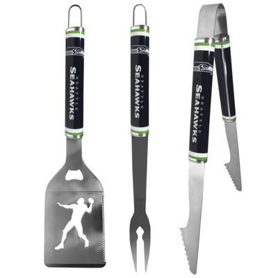 Siskiyou Sports NFL Seattle Seahawks 3 pc Steel BBQ Tool Set, One Size, Team Colors