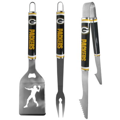 Siskiyou Sports NFL Green Bay Packers 3 pc Steel BBQ Tool Set, One Size, Team Colors