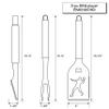 Siskiyou Sports NCAA Auburn Tigers 3 pc Steel BBQ Tool Set, One Size, Team Colors view 3