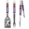 Siskiyou Sports NCAA Clemson Tigers 3 pc Steel BBQ Tool Set, One Size, Team Colors