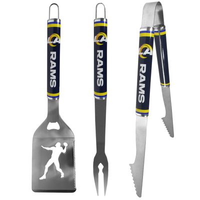 Siskiyou Sports NFL Los Angeles Rams 3 pc Steel BBQ Tool Set, One Size, Team Colors