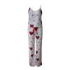 FQZWONG Pajama Sets for Women 2 Piece Outfit Women Sexy Camisole Tops and Baggy Pj Pants Heart Print Two Piece Loungewear Comfy Pajamas My Placed Recently by Me (Red,L) view 4