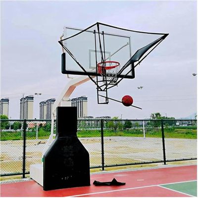 QYQCXGL Automatic Basketball Hoop Return, Metal 180 Rotating Basketball Shooting Machine Ball Rebounder for Traditional Pole-1