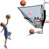 QYQCXGL Portable Assist Shooting Basketball Rebounder Device Ball Return Training Aid, Hanging Metal Basketball Return System, Easy Set Up, for Threes/Free-Throw Practice-1 view 1