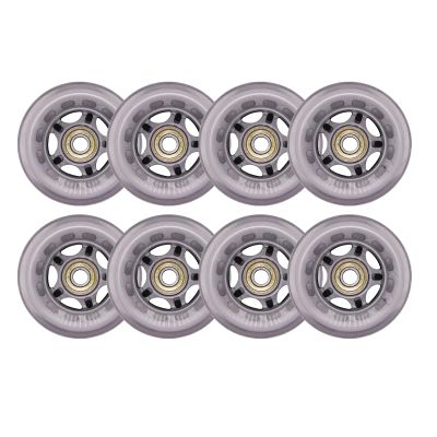 GROWTHLIN Inline Skate Wheels Outdoor Indoor 8 Pack 76mm 82A Inline Roller Hockey Wheels with Bearing Roller Skate Wheels Suitable for Skates and Roller Skates