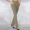 Tapanet Womens Yoga Dress Pants Tretchy Pull On Straight Leg Business Casual Pant Dressy Slacks Dress Pants for Office Work view 2