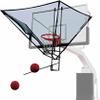Basketball Hoop Return Attachment, Metal Basketball Rebounder System, Basketball Shooting Trainer Aid Net, Basketball Ball Returner with Bag-1 view 1