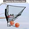 Basketball Hoop Return Attachment, Metal Basketball Rebounder System, Basketball Shooting Trainer Aid Net, Basketball Ball Returner with Bag-1 view 4